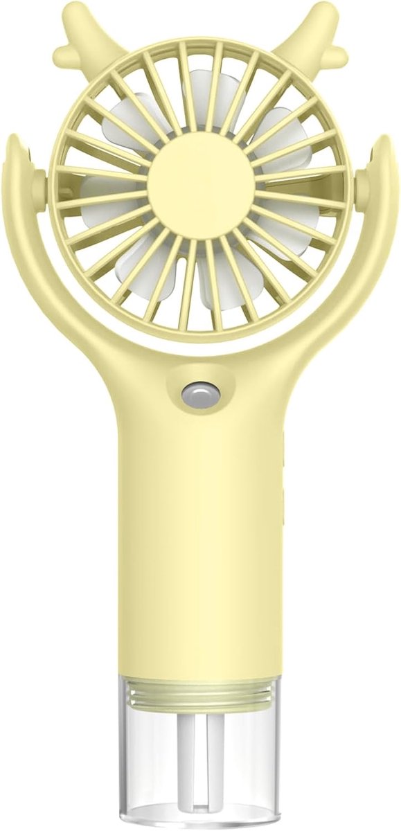 SnelShoppen - Draagbare Sproeier Mini-Ventilator - Oplaadbaar USB - Handluchtkoeler voor Camping, Kantoor, Outdoor, Reizen - Geel