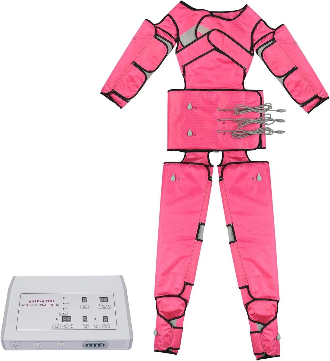 Lymfedrainage Apparaat - Cellulitis Massage - Spierontspanning Bevorderen - Verre Infrarood Verwarming - 185 cm Hoog - Roze