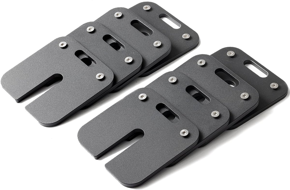 SnelShoppen - 8 Stuks Extra Halterschijven van 2 kg voor Vierkante Halters - 20 kg Totaal - Ideaal voor Thuis Fitness, Krachttraining en Sport - Duurz