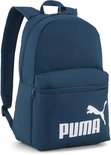 Blauwe rugzak met wit Puma-logo op de voorkant.