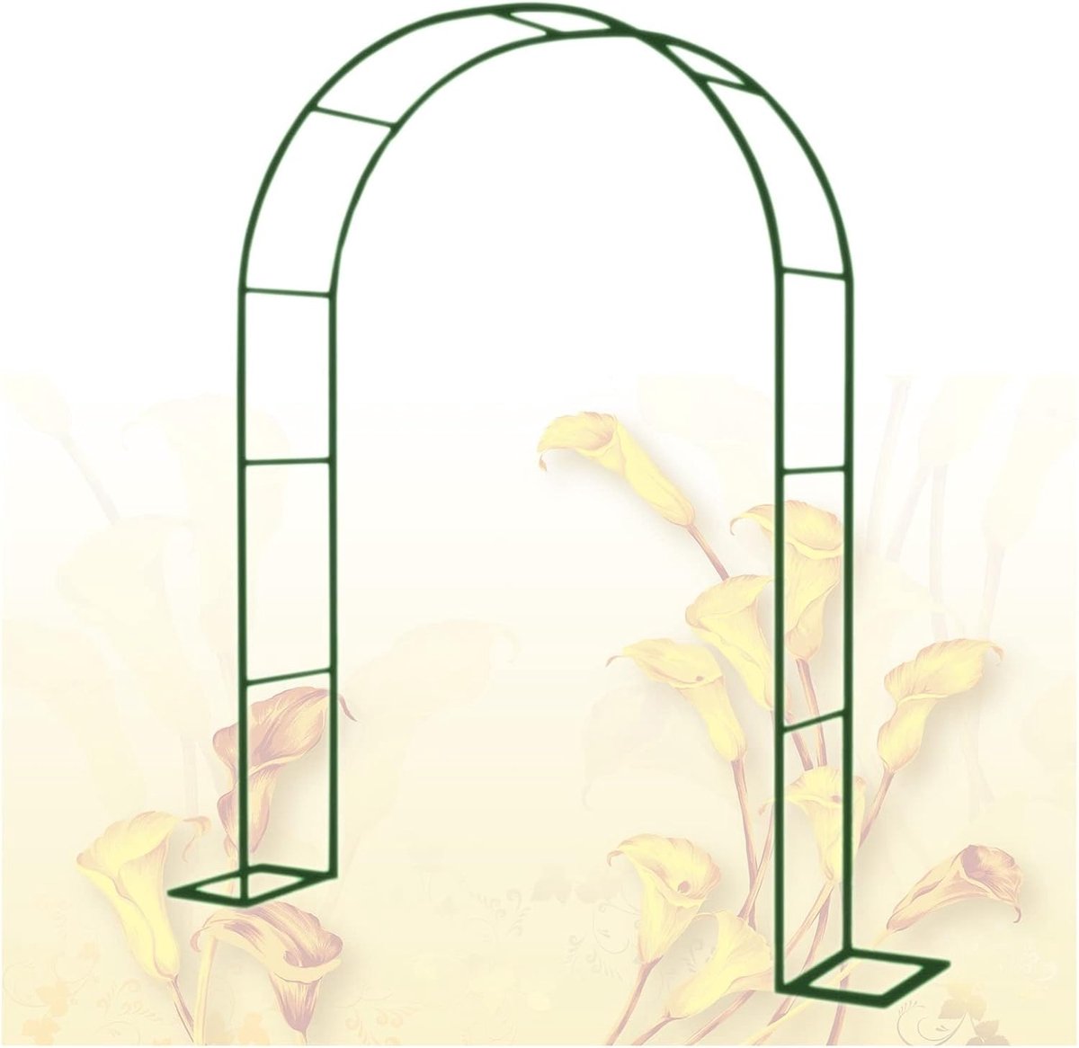 Rozenboog Metaal - Tuinboog Klimplanten - Tuin Verfraaien - Roestbestendig Staal - 140 x 230 cm - Groen