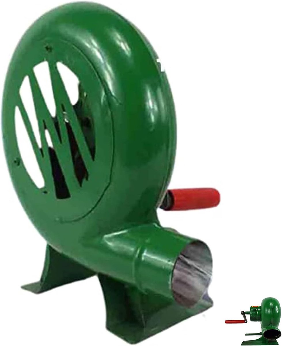Handmatige Ventilator - Barbecue Blazer - Vuur Aanmaken - Geen Stroom Nodig - 80W - Blauw
