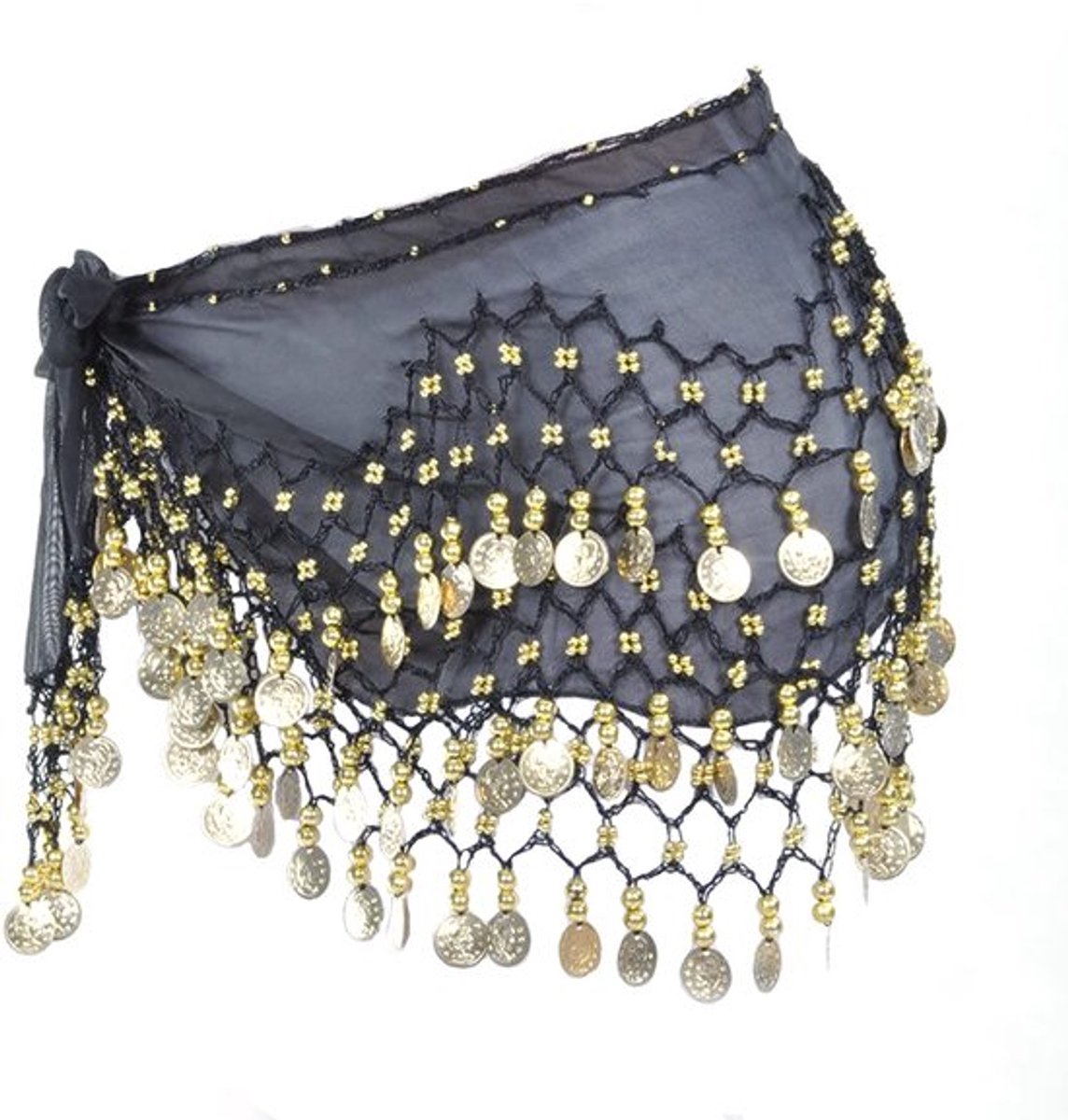 Aladdien - Belly Dance Hip Scarf Wrap - Chiffon Danssjaal met Munten - Elegante