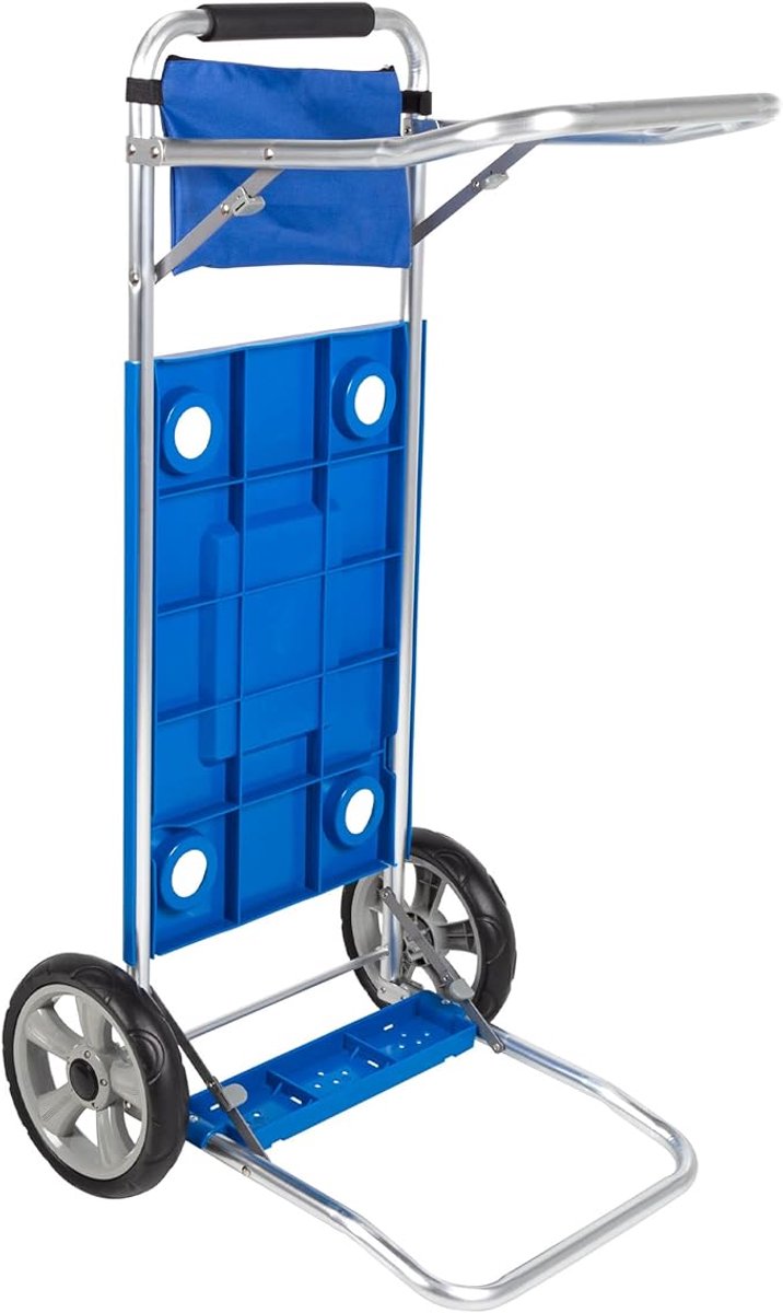 Opvouwbare Strandwagen 2-in-1 - Bolderkar met Tafel - Multifunctionele Transportwagen - 50,5 x 45,5 x 104,5 cm - Draagvermogen tot 30 kg