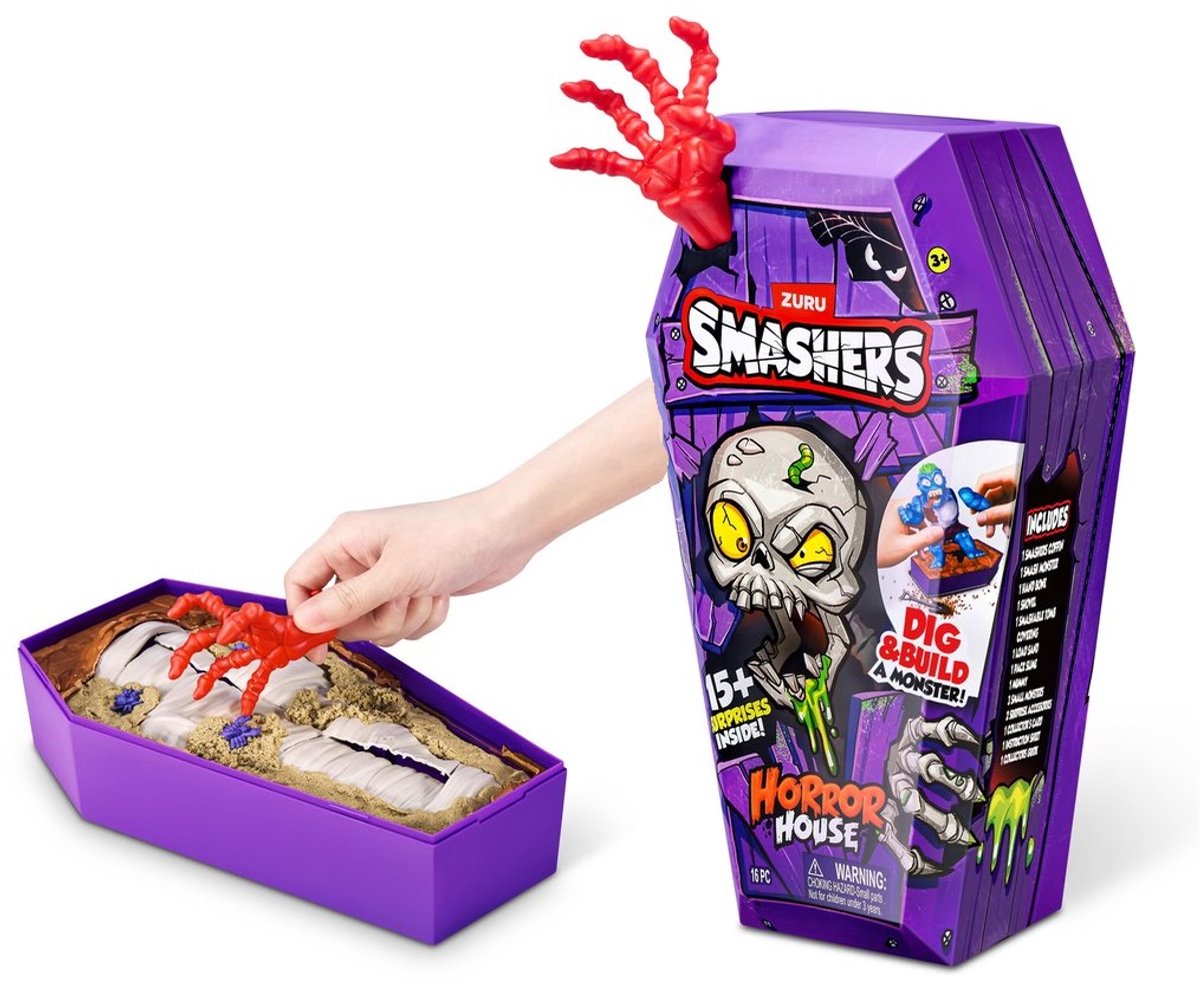 ZURU Smashers Horror House - Monster Surprise Speelgoed - Verrassingsspeelset met 15+ Verrassingen - Graaf en Ontdek
