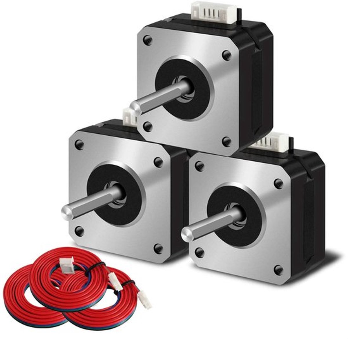 Dailygoods - 3 stukken Nema 17 Stappenmotor 42x23 Hoog koppel