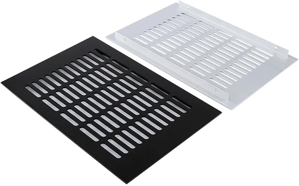 Ventilatierooster - Ventilatiepaneel Luchtgat - Luchtcirculatie Verbeteren - Rechthoekige Vorm - 200 x 200 mm - Wit