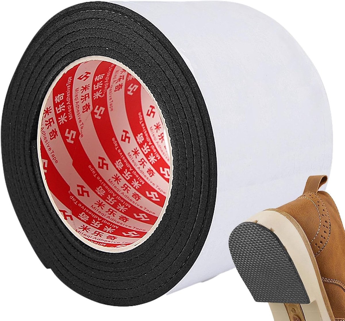 Schoenlijm - Zoolbeschermer - Schoenen Repareren - Rasterpatroon - 200 cm - Zwart