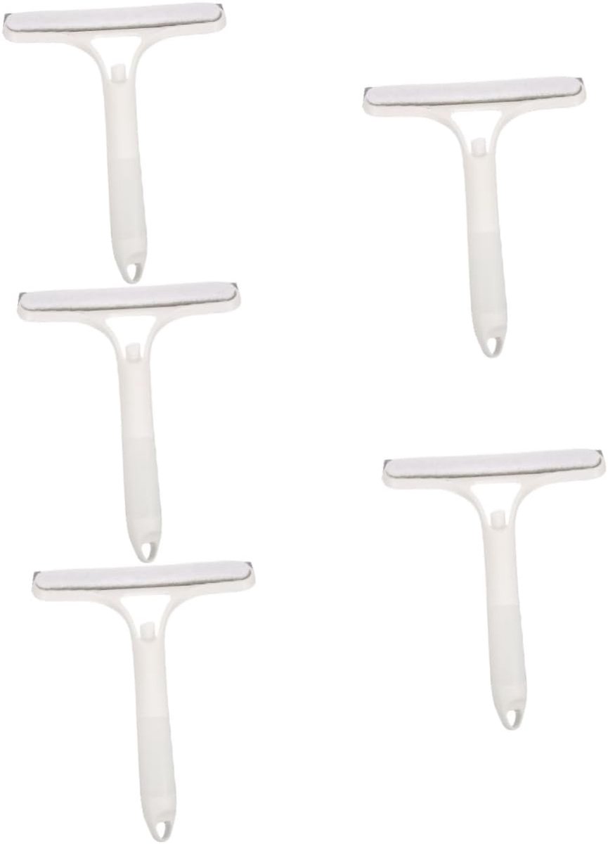 Raamwisser Set - Glasreiniger Wisser - Ramen Schoonmaken - Met Ophanggat - 5 Stuks - Wit