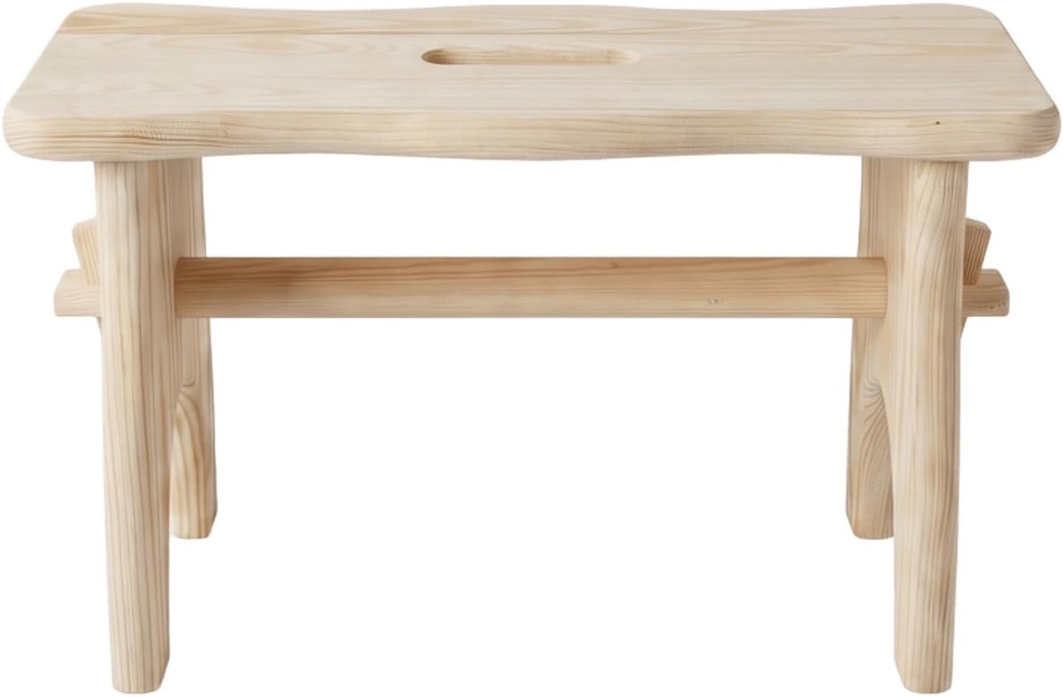 Houten Krukje - Opstapje Voetenbankje - Dagelijks Gebruik - Geen Montage Nodig - 40 x 20 x 20 cm