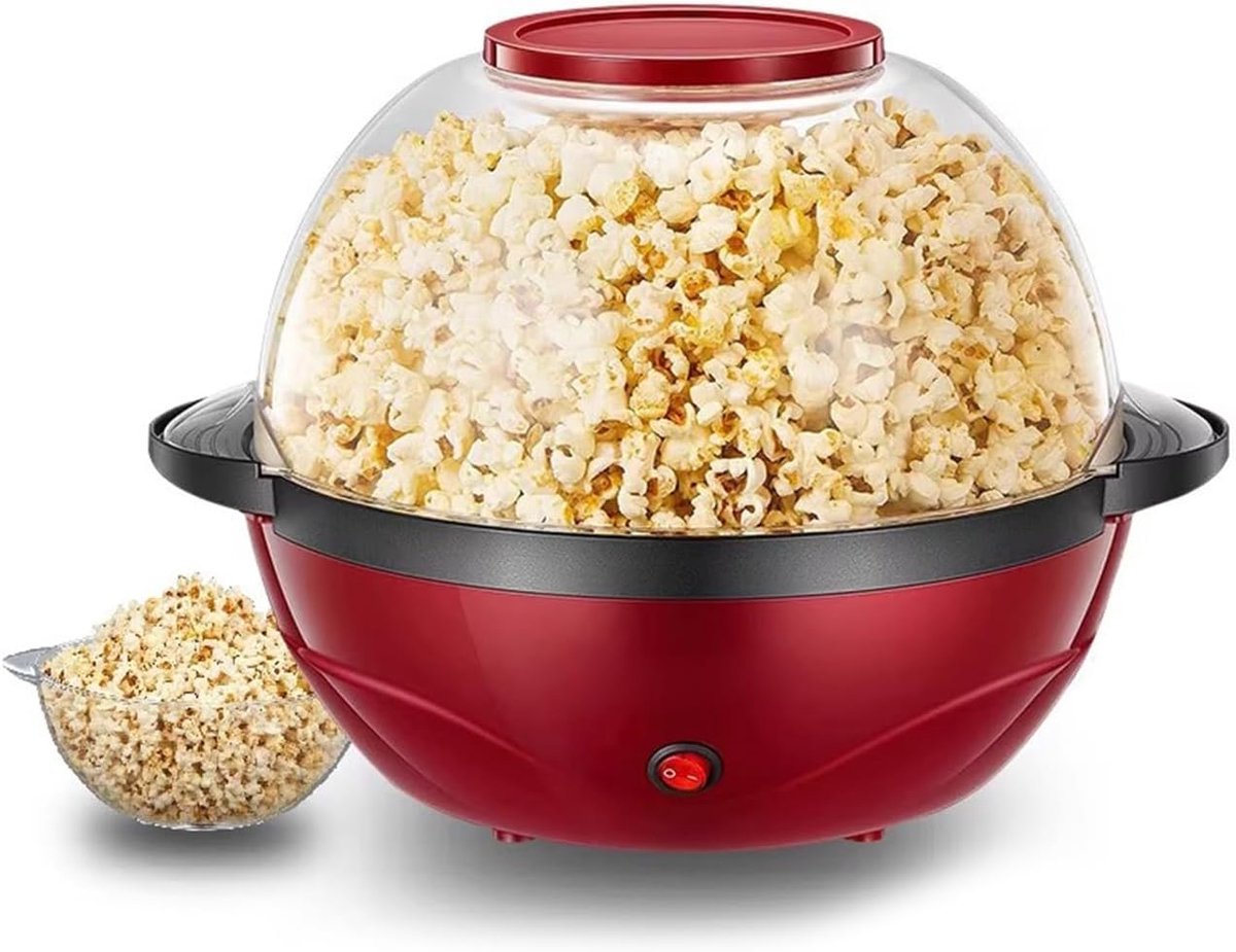 Popcornmachine Elektrisch - Snack Maker - Thuis Films Kijken - Hete Lucht Technologie - 850W - One Color