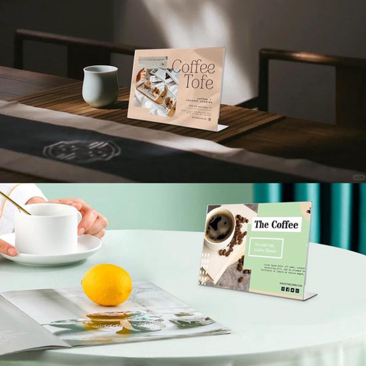 Vt products - A4 tafelstandaard - documenthouder - acryl - voor restaurants