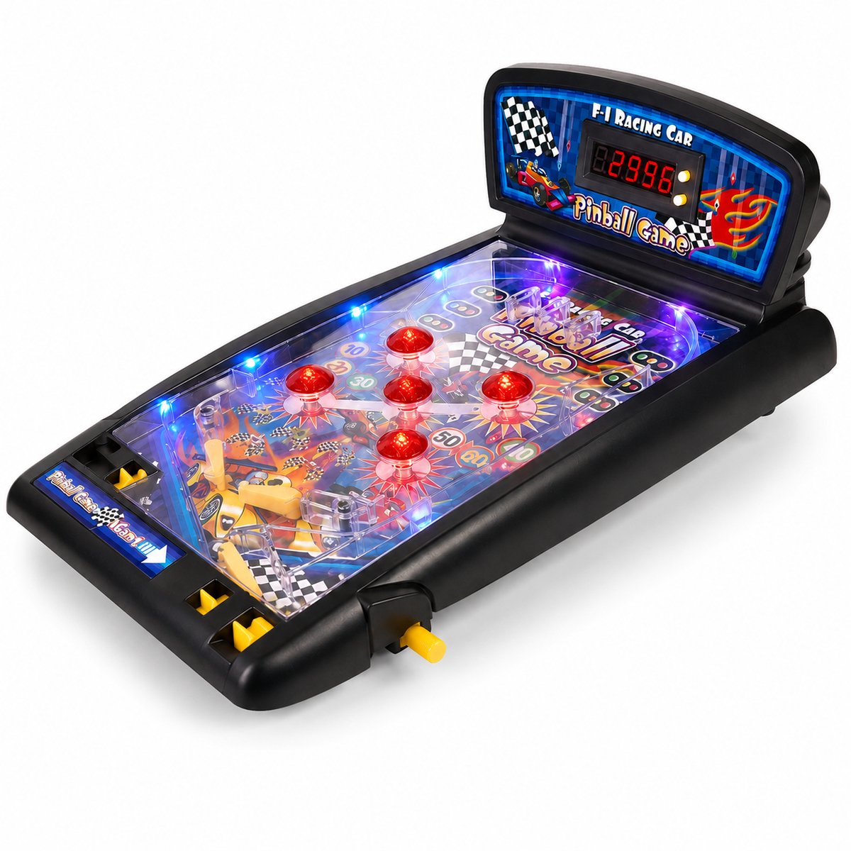 Pumpify Flipperkast – Arcade – Pinball – Pinball Machine – Speelkast – Mini Flipperkast – Elektronische Scoreteller – Inclusief LED en Arcade Geluiden - Speelgoedboek