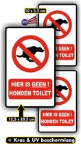 Jerma - Geen Hondenpoep Stickers - set 3 st - 1 st 20x12 cm - 2 st 9.5x15 cm - Zelfklevend - Vinyl