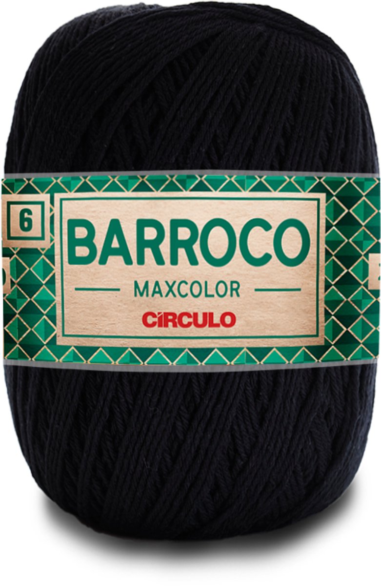 Círculo Barroco Maxcolor 6 - Katoengaren - 100% katoen - 400 g - 452 m - Zwart