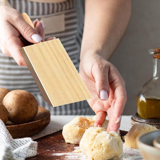 Pastablad Hout - Deegvormer - Pasta Maken - Gegroefd Ontwerp - 285x85cm - Houtkleur — afbeelding 3
