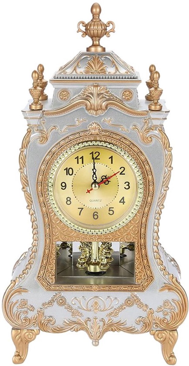Elegante antiek gebaarde tafelklok Onf3