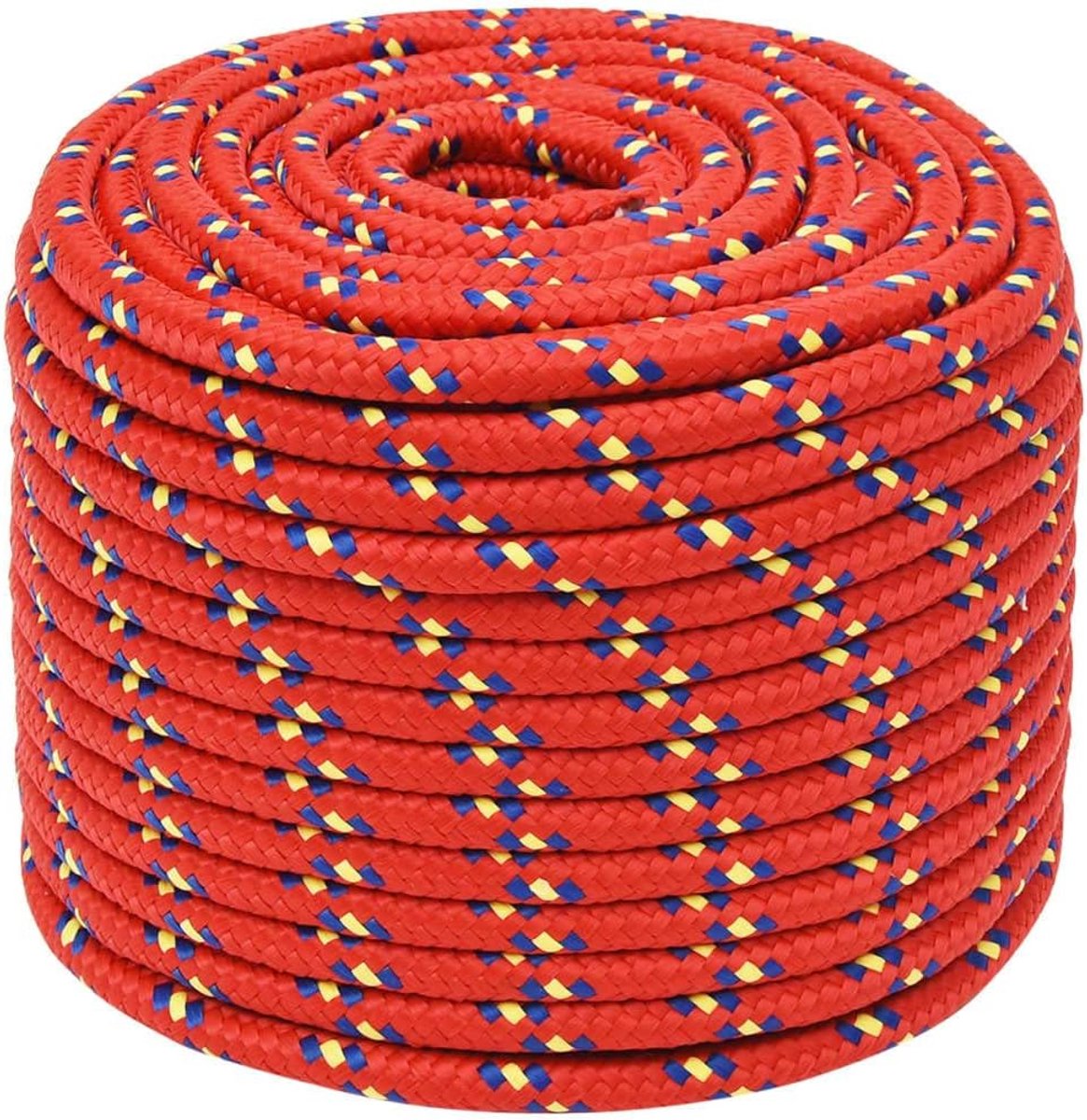 Boottouw - Ankerlijn Touwwerk - Vastmaken Boot - Duurzaam Polypropyleen - 12 mm 100 m - Rood