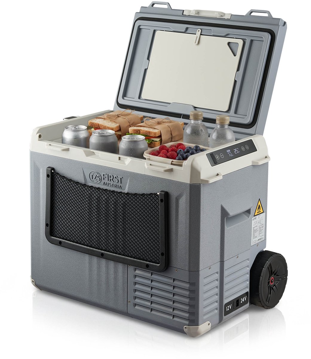 TZS First Austria 40L Elektrische Compressorkoelbox - Klasse B - Tot -20°C - Bluetooth App - 12V/24V/230V - Ideaal voor Camping en Auto