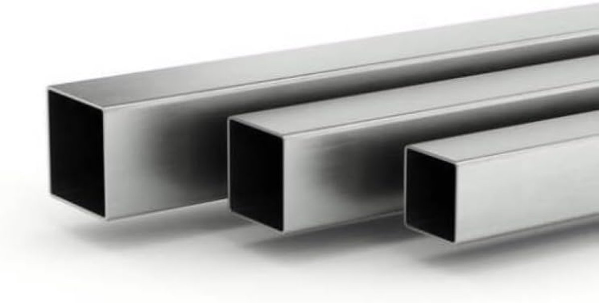 Vierkante buis - Hol profiel - Industriële toepassingen - Roestvrij staal 304L - 80x80x3 mm - Zilverkleurig