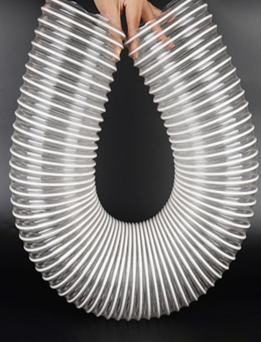 Stofopvangslang - Industriële slang - Stofafzuiging werkplaats - Transparant flexibel ontwerp - 250mm diameter - Helder