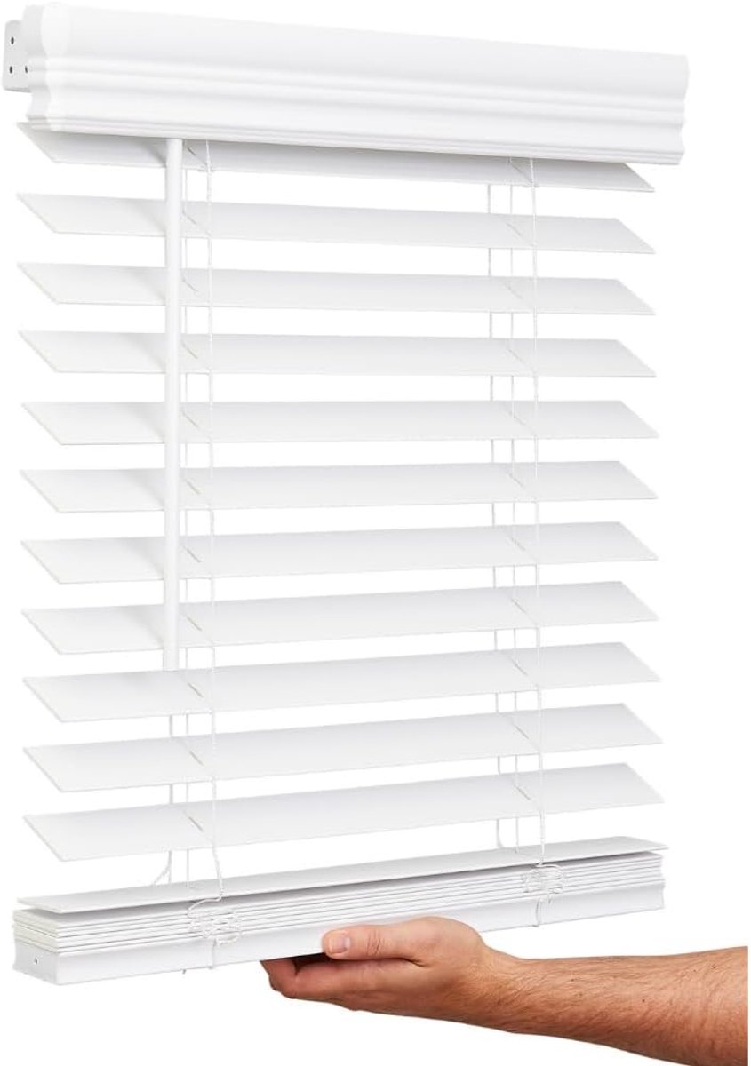 Rolgordijn Faux Hout - Raambekleding Jaloezie - Privacy en Zonwering - Glad Faux Hout Design