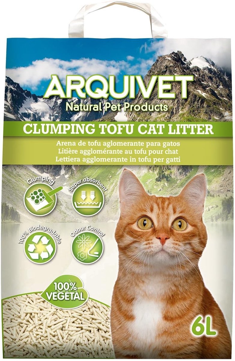 Tofu Kattenbakvulling - Biologisch Afbreekbaar - Klonterend - Absorberend - Voor Katten