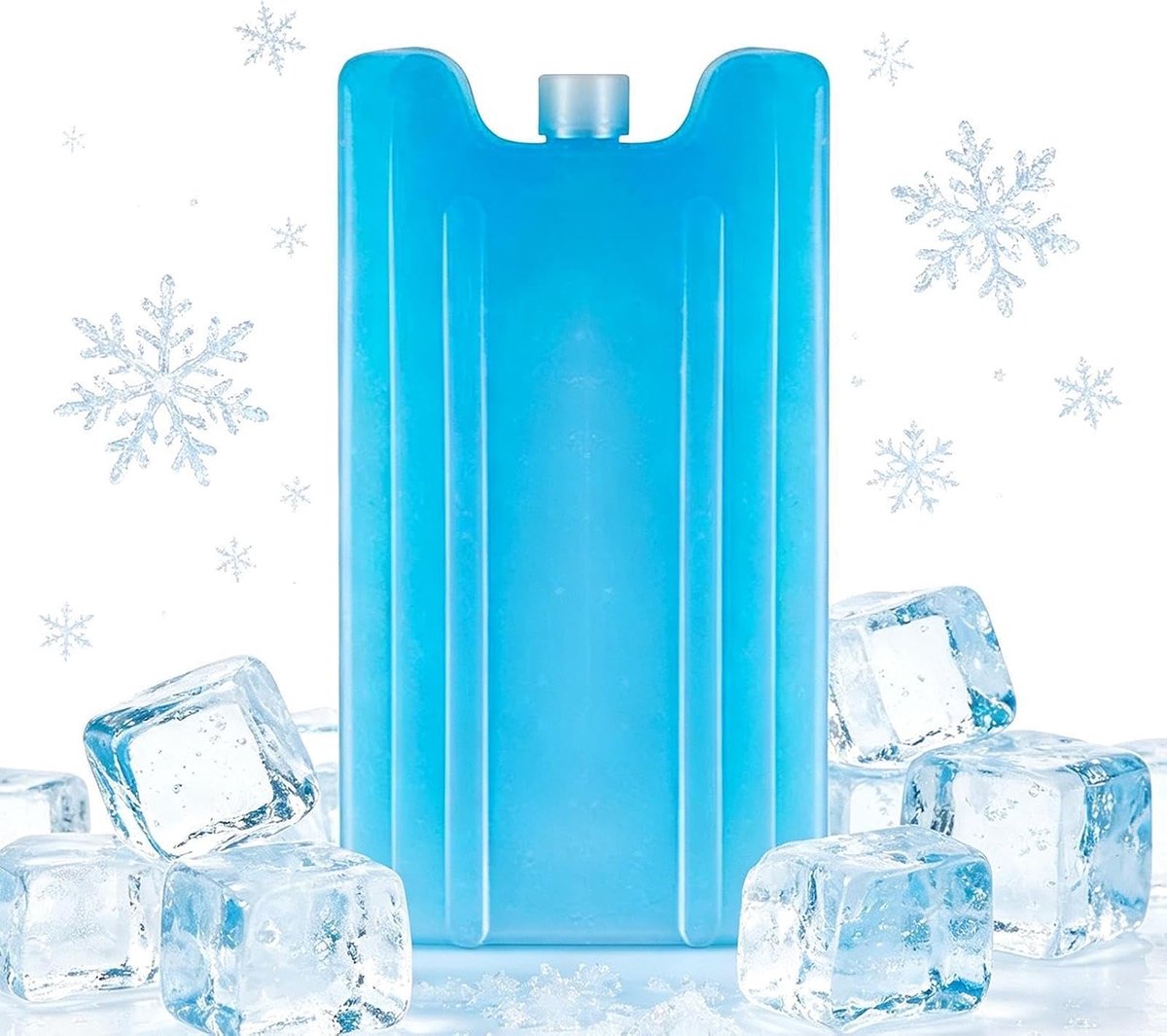Vriesblokken Koelbox - IJspakketten Herbruikbaar - Lange Koeling - Waterloze Afgifte - 400 ml - Blauw