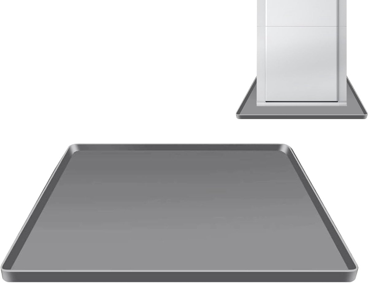Koelkast Mat - Apparaat Onderlegger - Vloer Beschermen - Lekvrije Rand - 60x60 cm - Grijs