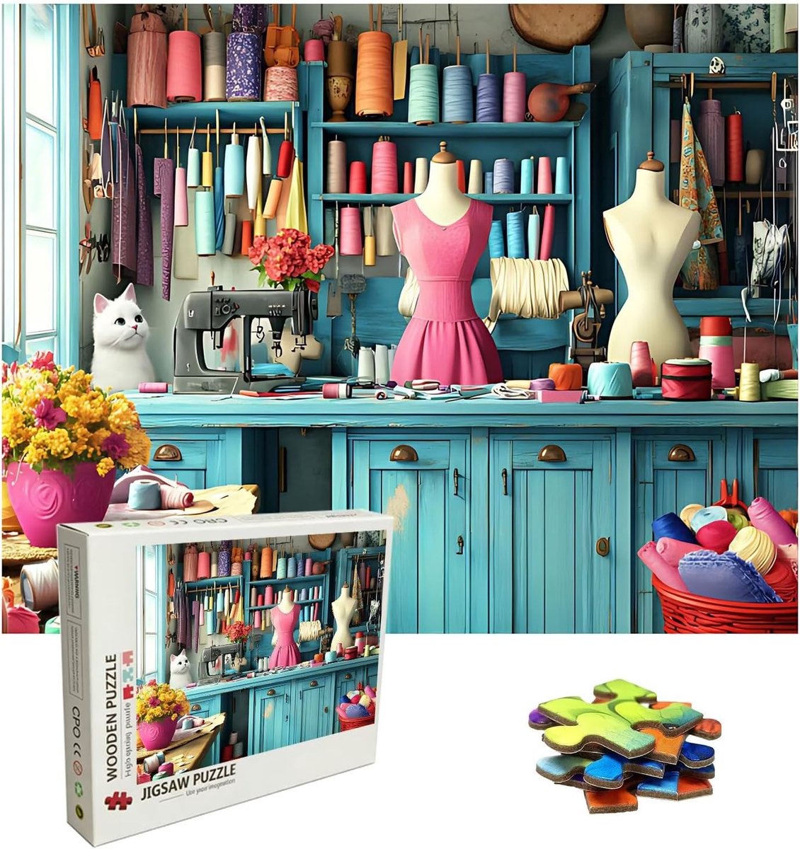 Houten Legpuzzels - Volwassen Puzzels - Ontspannend Tijdverdrijf - Met Poster - 140 x 93 cm - Multicolor