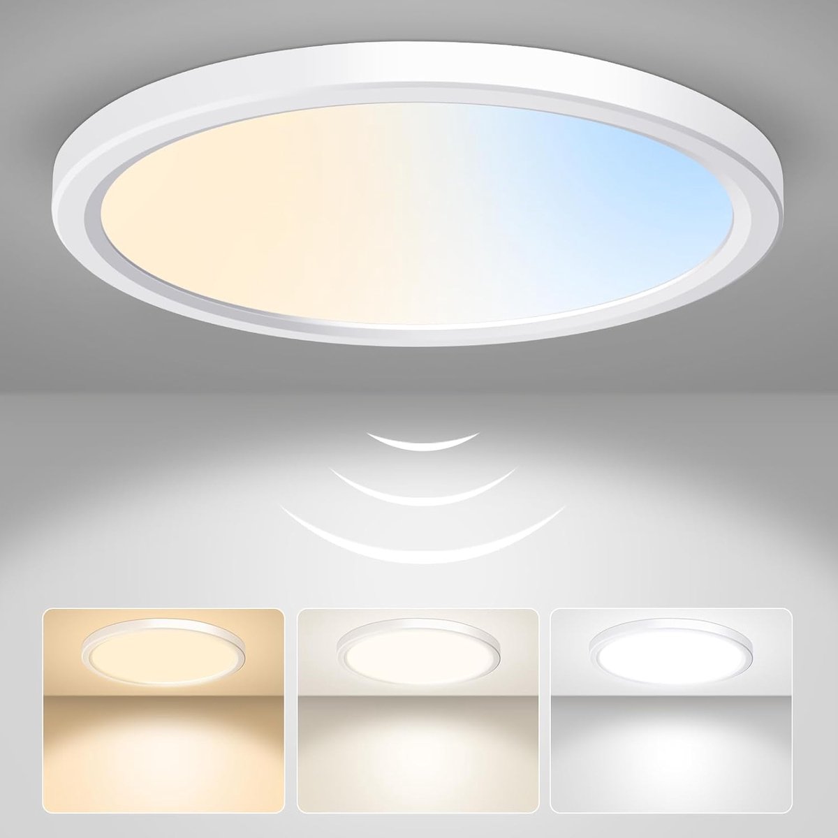 Plafondlamp met Bewegingssensor - Voor Keuken Slaapkamer Badkamer - Lamp Draadloos en Oplaadbaar - Woonlicht