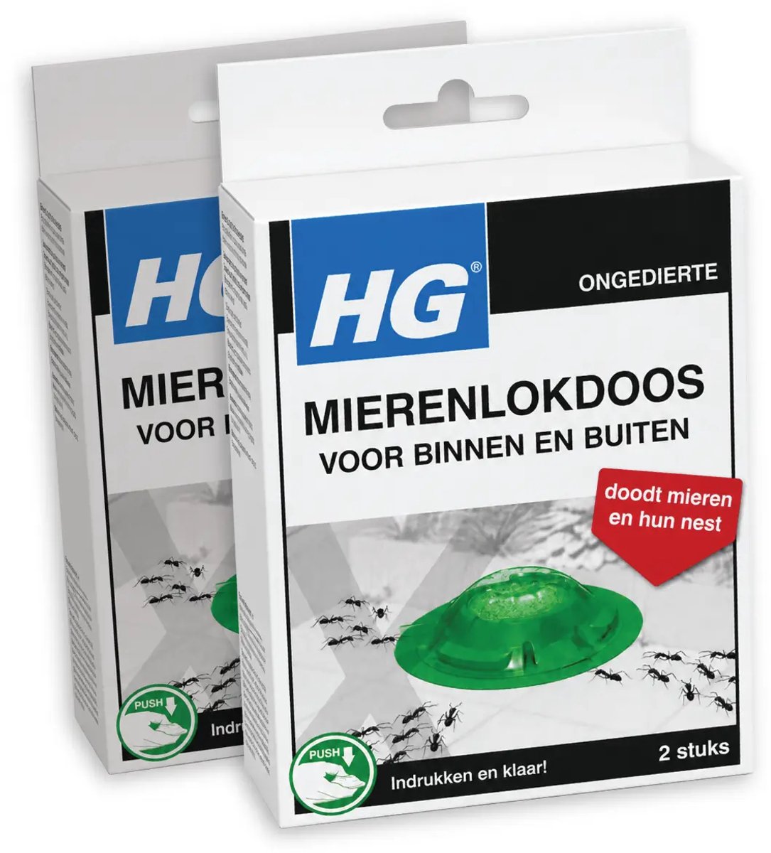 2x HGX mierenlokdoos - NL-0018675-0000 - 2 stuks - effectief tegen mieren - voor binnen en buiten geschikt
