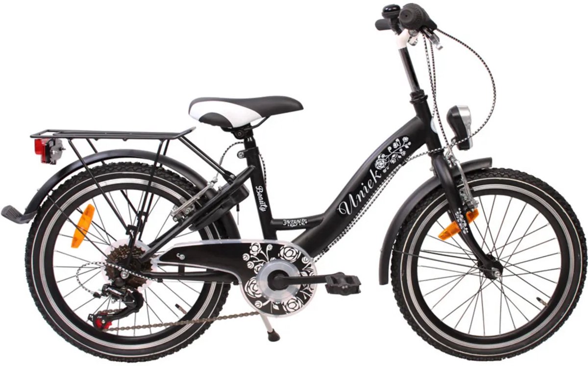 Kinderfiets Uniek FunRide (V-Brake + V-Brake) M 24'' 7N Wit Zwart