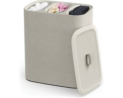 SP® Wasmand - 3L - Wasmand Met Deksel - Wassorteerder - Beige - 40cm x 60cm x 71cm