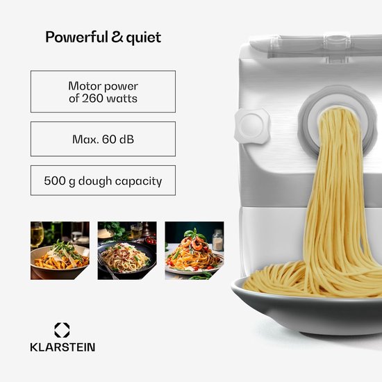 Pastamaker Elektrisch - Verse Pasta Machine - Zelf Pasta Maken - Volledig Automatisch - 500 Gram Capaciteit - Wit van Pastamaker — afbeelding 5