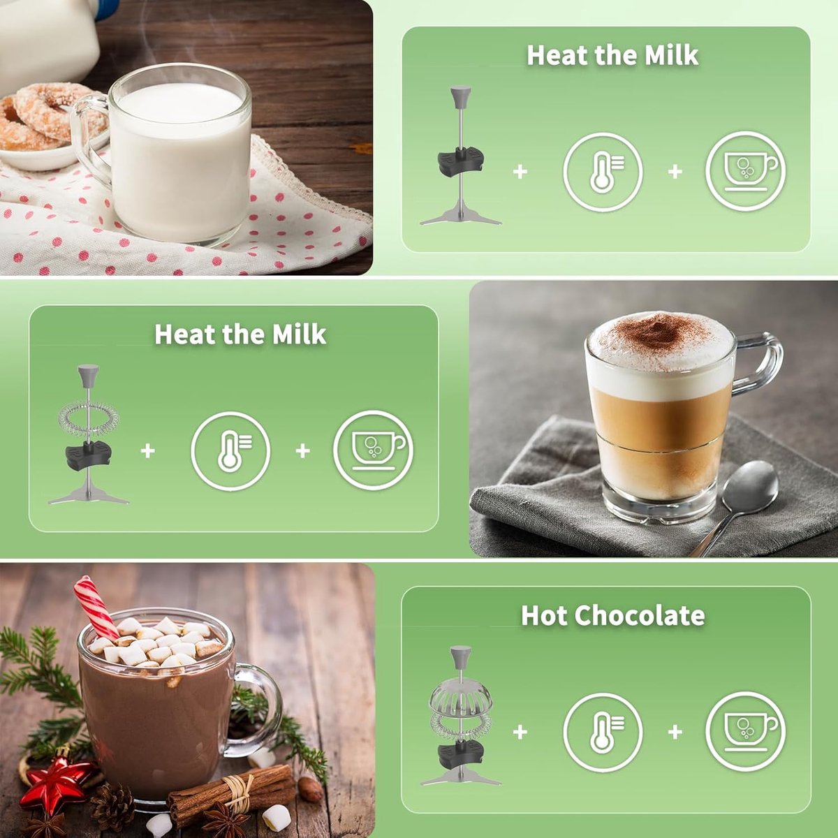 Elektrische Melkopschuimer 600 ml - Automatische Melkopschuimer met Instelbare Temperatuur en Schuimsterkte - Smart Touch voor Latte, Cappuccino en Chocolademelk — cadeau in Kookcadeaus - foto 2