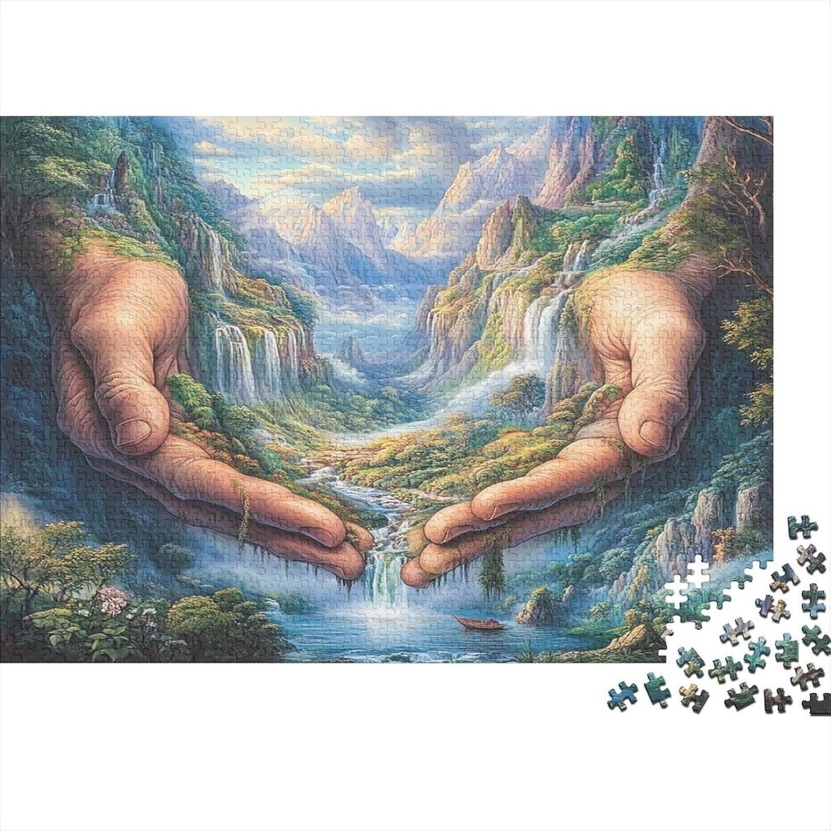Legpuzzel 1000 stukjes - Volwassenen spel - Ontspanning thuis - Nauwkeurig gestanst - 38 x 26 cm - Stijl-6