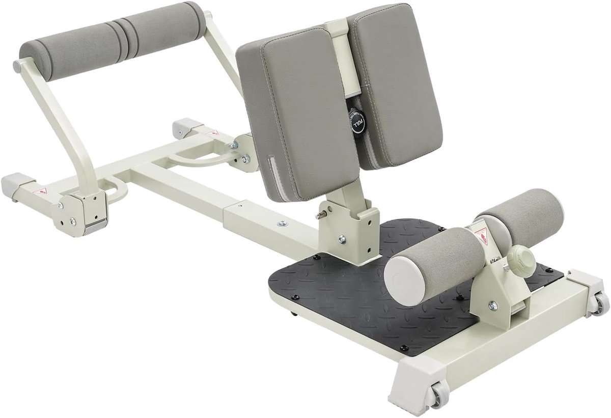 Squat Bank - Beentrainer Core - Thuis Fitness - Verstelbare Hoogte - 120 kg Belastbaar - Grijs