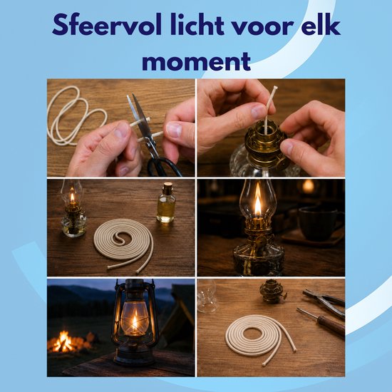 Knaak Olielamp Lont Rond - Olielamp Lont met Kern - Rond - 3 mm - 1 meter van Knaak — afbeelding 3