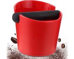 Uitklopbak Koffie - Uitklopbak Koffie Espresso - Knockbox - Afklopbak - Uitkloplade - Espresso - Koffiemachine - Koffiedikbak - Barista - Accesoires - Rood