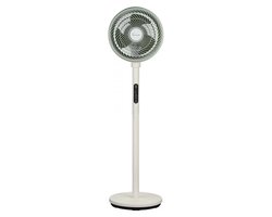 Fram Staande Ventilator 108 cm – 35 W – 4 Snelheidsstanden – Turbo – 2-in-1 Verstelbare Hoogte – Aromatherapie Compartiment – 9 Uurs Timer – Afstandsbediening – Groen/Crème