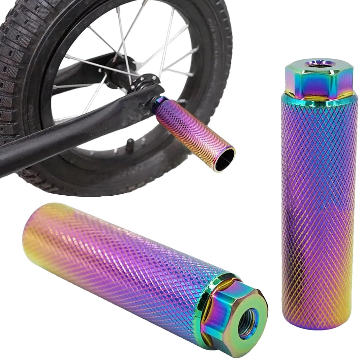 Fiets Voetsteunen - Pegs Passagier - Extra Comfort - Bevestiging Zonder Gereedschap - 13 x 8 cm - Multicolor