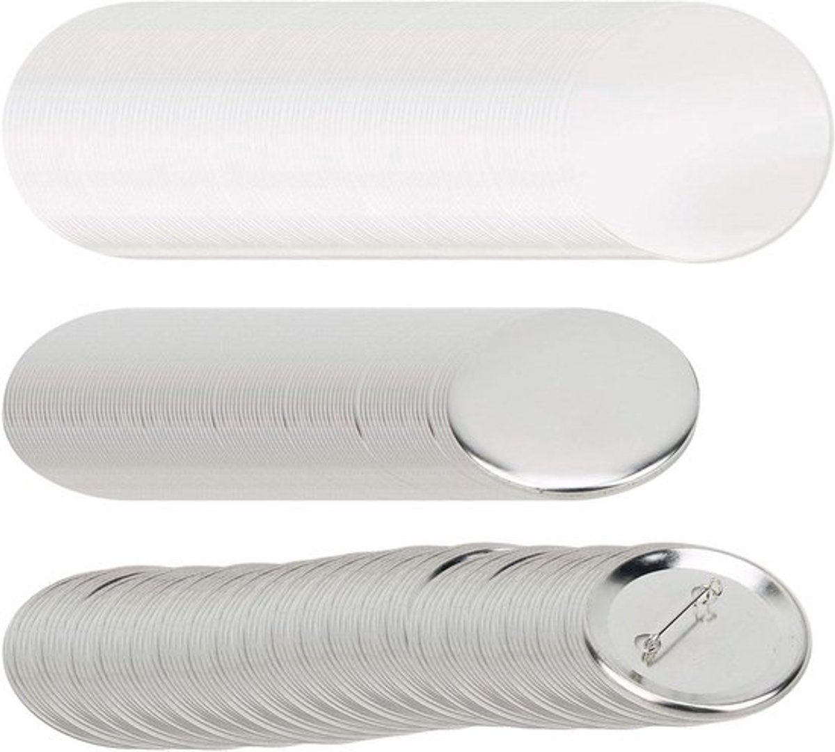 Allecto Plus - 100 sets badge maken benodigdheden 56mm ronde knop - badge pin