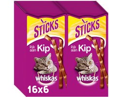 Whiskas Kattensnacks - Sticks Kip - 14x6 Stuks