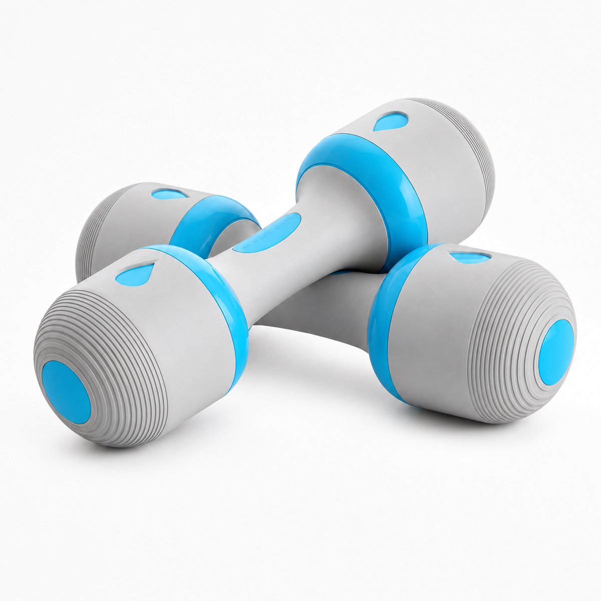 Gloovon® - Verstelbare Dumbell - 5 KG - 1 KG t/m 5 KG - Smart Dumbbells - Vijf Standen verstelbaar - Halterset voor Thuisgebruik - Krachttraining - Fitness - Unisex - Blauw