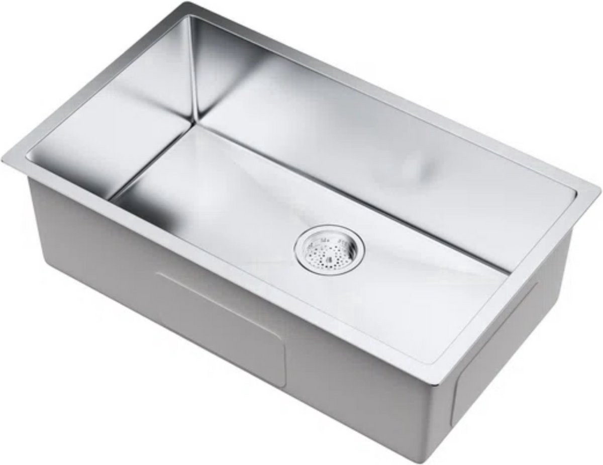 Inbouwwastafel 230 mm - RVS, Spoelbak keuken en 230 mm Diepte - Voor Eetkamer, Woonkamer en Kantoor