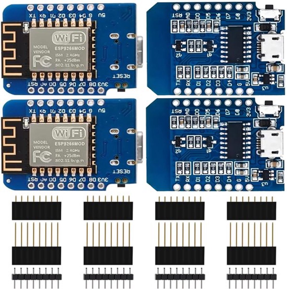 Mini board met WiFi - 4 MB flash - Allecto 4x5vD1