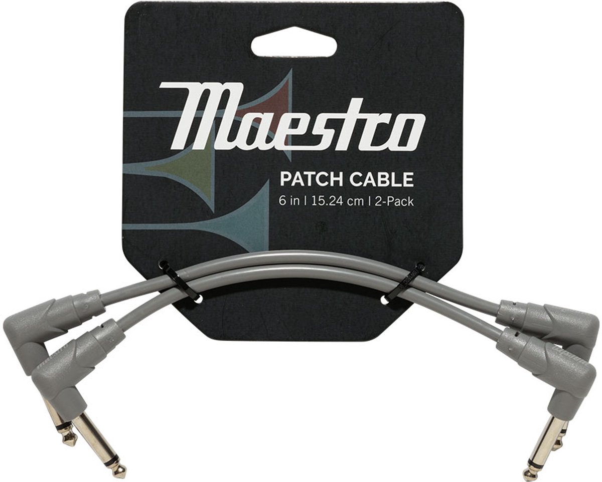 Gibson CABP-GRY Vintage Original Instrument Patch Cables 15 cm (2-Pack)
