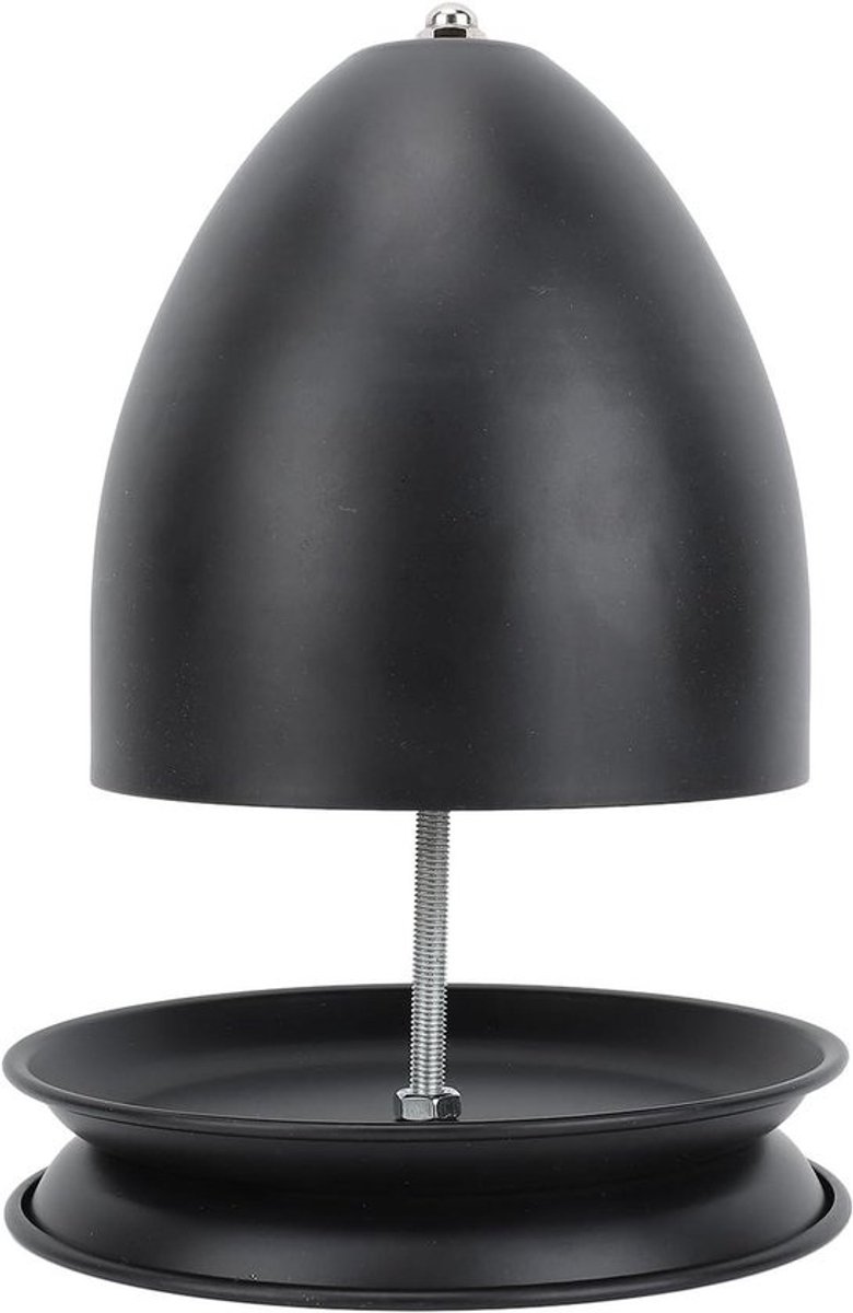 Theelichtverwarmer - Ijzeren warmer - Gezellige sfeer creëren - Multifunctionele warmer - 27 x 18 cm - Zwart