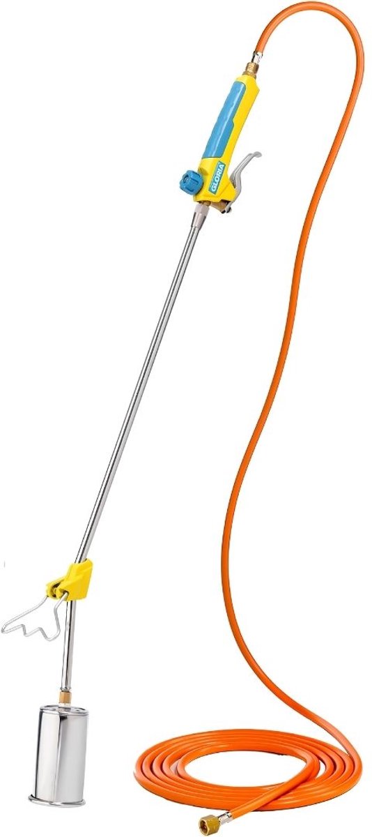 KIRA® Onkruidbrander - Onkruidbrander Gas - Voor Tuin en Oprit - Geel en Blauw - 94cm x 23cm x 37cm